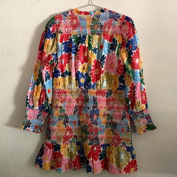 FARM RIO Sunny Daisies Sand Mini Dress NWT Size XL - Picture 8 of 8